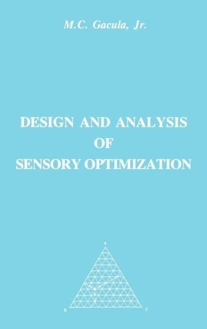 Produktbild: Design and Analysis of Sensory Optimization