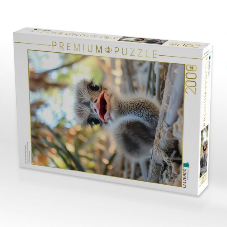 Produktbild: CALVENDO Puzzle Der erschrockene Strauss | 2000 Teile Lege-Gr&ouml;&szlig;e 90x67cm Foto-Puzzle f&uuml;r gl&uuml;ckliche Stunden