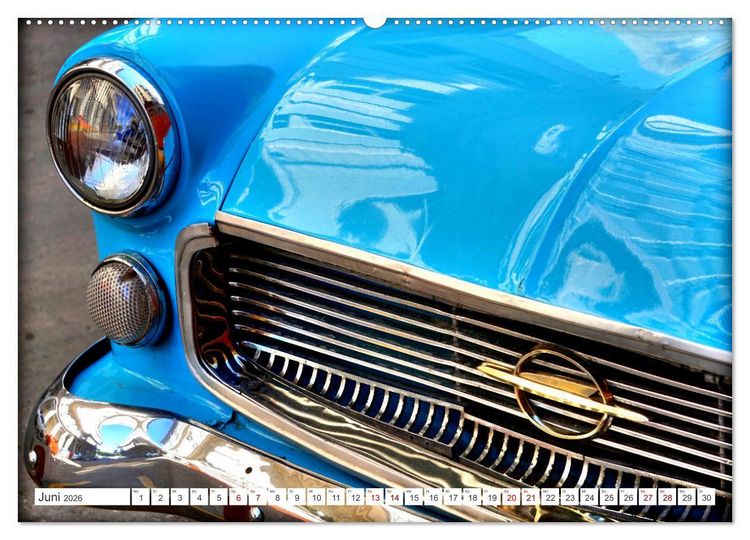 Produktbild: El Capit&aacute;n - Der Opel Kapit&auml;n in Kuba (hochwertiger Premium Wandkalender 2026 DIN A2 quer), Kunstdruck in Hochglanz