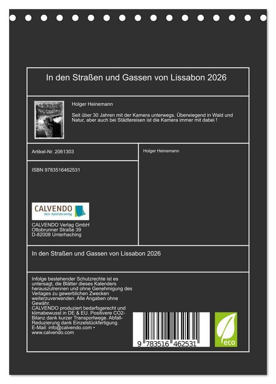 Produktbild: In den Stra&szlig;en und Gassen von Lissabon 2026 (Tischkalender 2026 DIN A5 hoch), CALVENDO Monatskalender