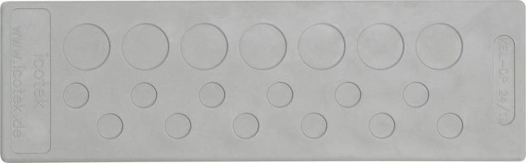 Produktbild: Icotek KEL-DP 24/19 Kabeldurchf&uuml;hrungsplatte Klemm-&Oslash; (max.) 12.1mm Elastomer Grau 1St.