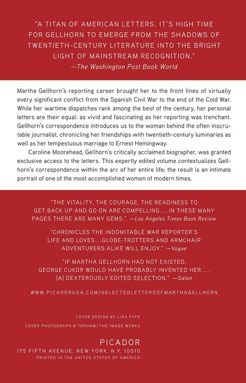 Produktbild: Selected Letters of Martha Gellhorn