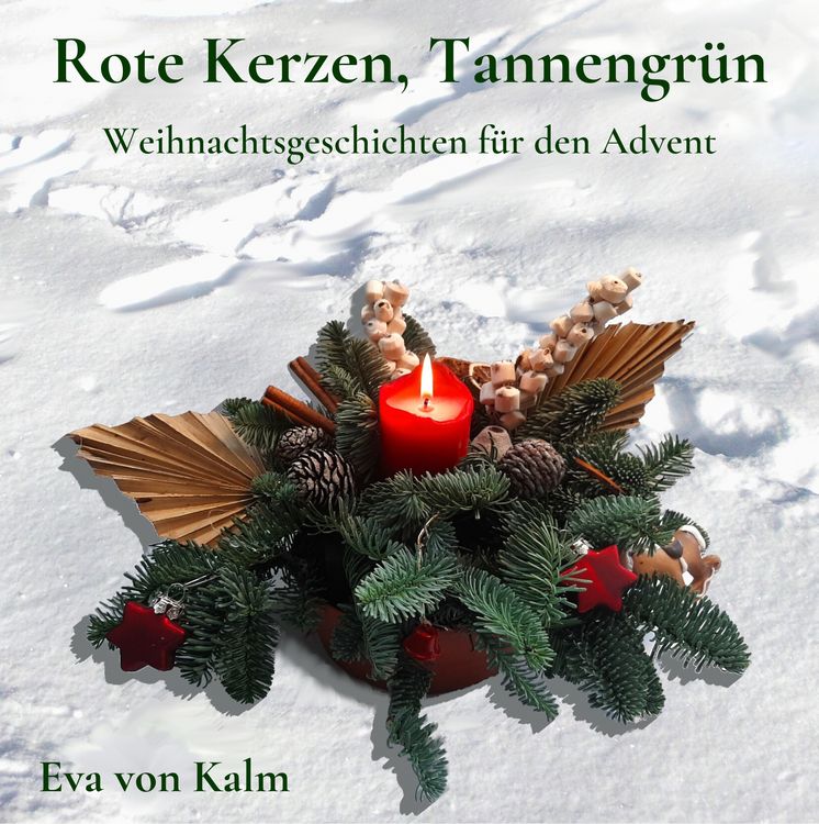 Produktbild: Rote Kerzen, Tannengr&uuml;n