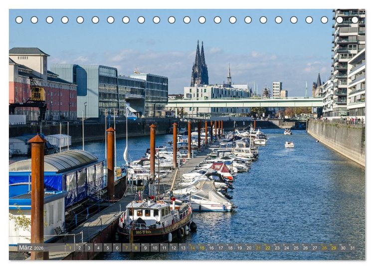 Produktbild: Boote mit Kulisse (Tischkalender 2026 DIN A5 quer), CALVENDO Monatskalender