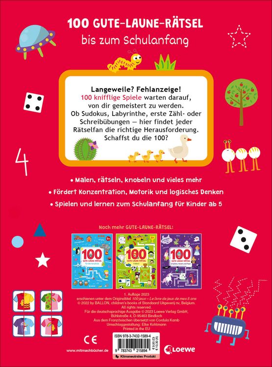 Produktbild: 100 Gute-Laune-R&auml;tsel bis zum Schulanfang