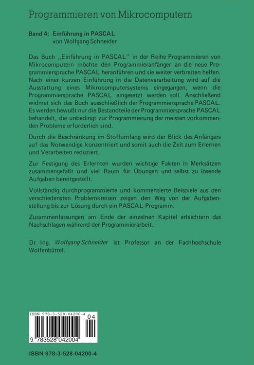 Produktbild: Einf&uuml;hrung in PASCAL