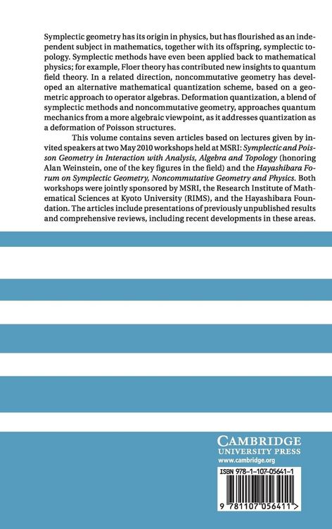 Produktbild: Symplectic, Poisson, and Noncommutative Geometry