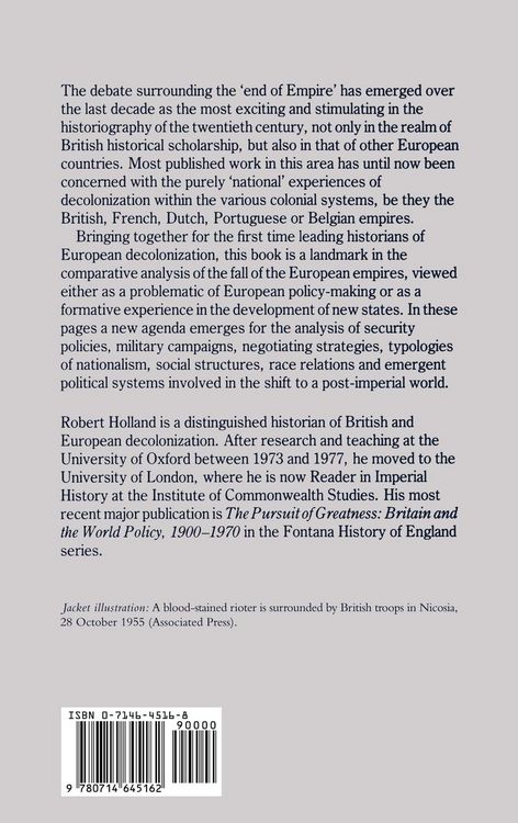 Produktbild: Emergencies and Disorder in the European Empires After 1945