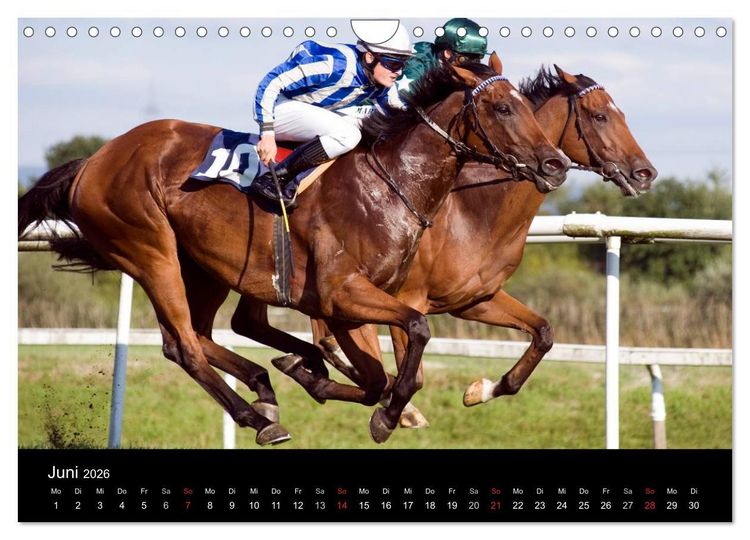 Produktbild: Faszination Galopprennen in Baden-Baden (Wandkalender 2026 DIN A4 quer), CALVENDO Monatskalender