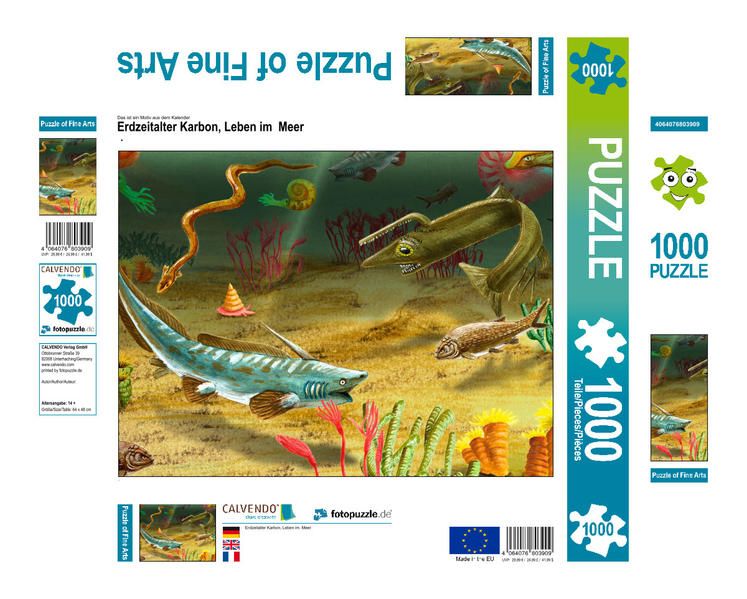 Produktbild: CALVENDO Puzzle Erdzeitalter Karbon, Leben im Meer | 1000 Teile Lege-Gr&ouml;&szlig;e 64x48cm Foto-Puzzle f&uuml;r gl&uuml;ckliche Stunden
