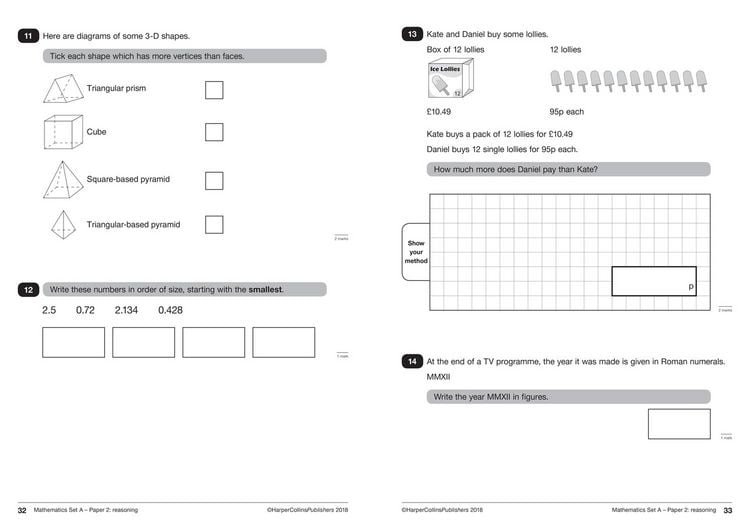 Produktbild: KS2 Maths, English and Science SATs Practice Papers