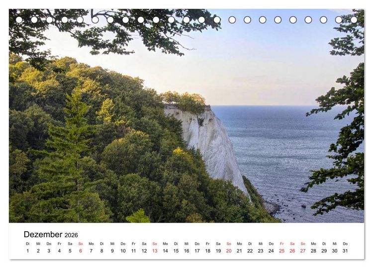 Produktbild: Der Hochuferweg im Jasmund Nationalpark (Tischkalender 2026 DIN A5 quer), CALVENDO Monatskalender