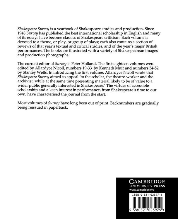 Produktbild: Shakespeare Survey