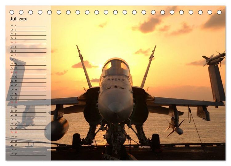 Produktbild: Kampfflugzeuge USA (Tischkalender 2026 DIN A5 quer), CALVENDO Monatskalender