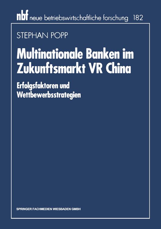 Produktbild: Multinationale Banken im Zukunftsmarkt VR China