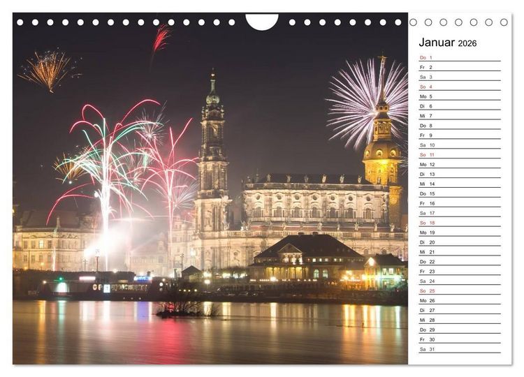 Produktbild: Barockstadt Dresden (Wandkalender 2026 DIN A4 quer), CALVENDO Monatskalender