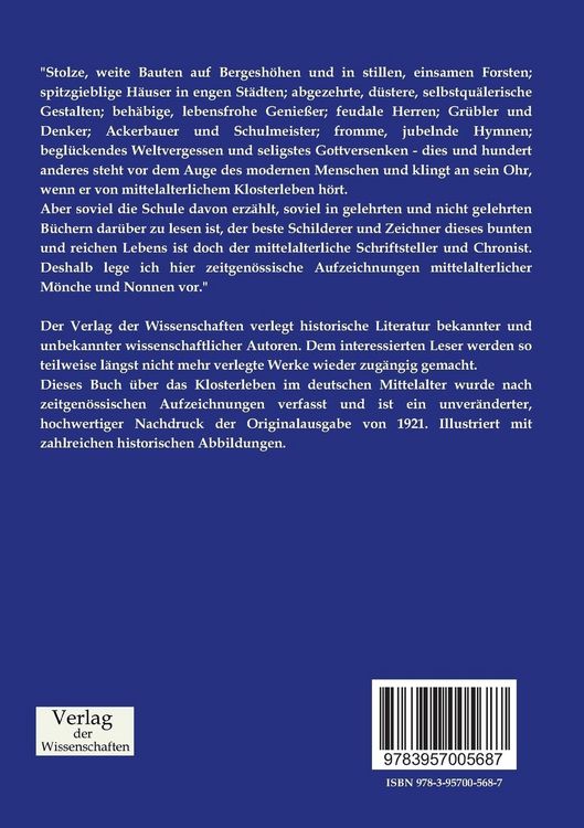 Produktbild: Klosterleben im deutschen Mittelalter