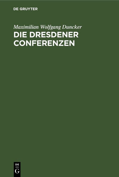Produktbild: Die Dresdener Conferenzen