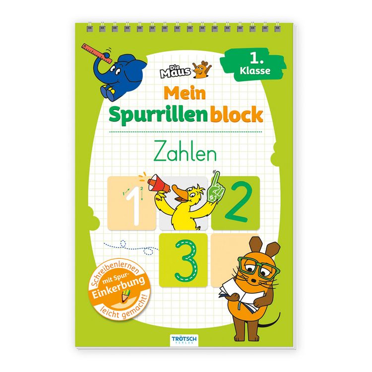 Produktbild: TR&Ouml;TSCH - Die Maus Mein Spurrillenblock Zahlen &Uuml;bungsbuch