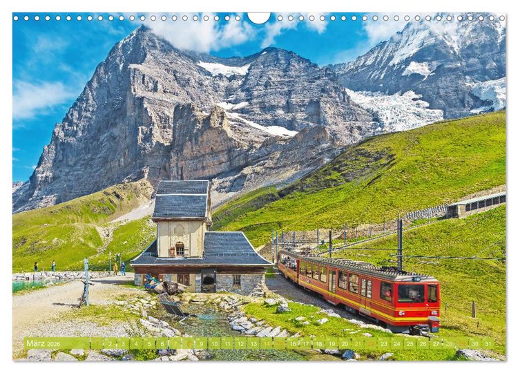 Produktbild: Im Zug durch Schweizer Berge (Wandkalender 2026 DIN A3 quer), CALVENDO Monatskalender