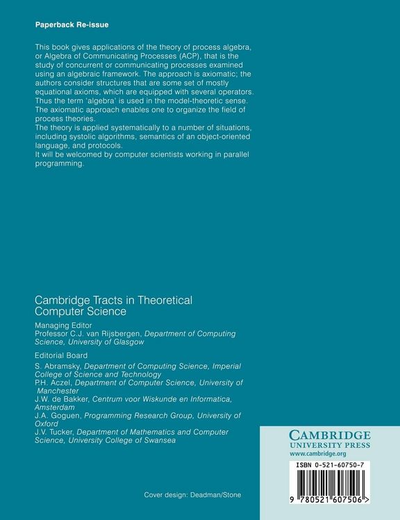 Produktbild: Applications of Process Algebra
