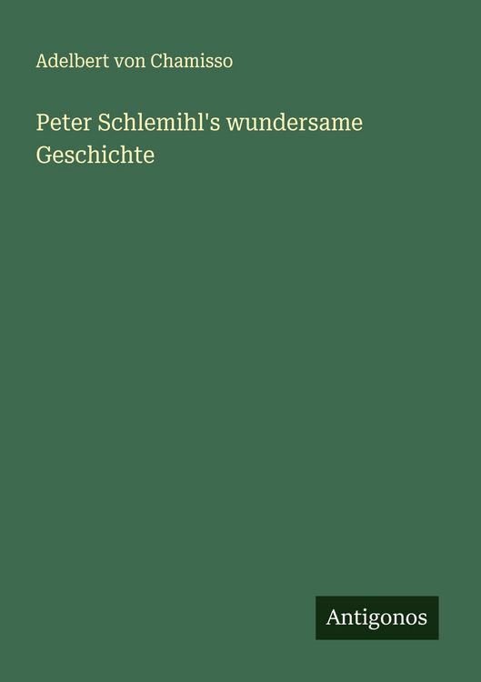 Produktbild: Peter Schlemihl's wundersame Geschichte