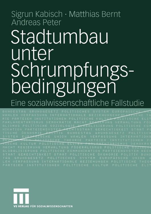 Produktbild: Stadtumbau unter Schrumpfungsbedingungen