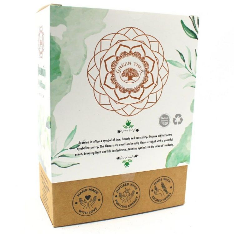 Produktbild: R&auml;ucherst&auml;bchen Green Tree Jasmine & Olibanum Botanical Incense, 9 dicke St&auml;bchen
