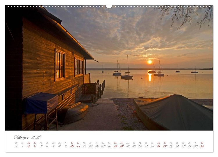 Produktbild: Das F&uuml;nf-Seen-Land Oberbayern (hochwertiger Premium Wandkalender 2026 DIN A2 quer), Kunstdruck in Hochglanz