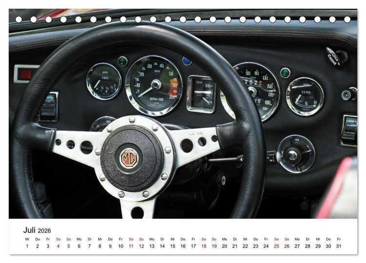 Produktbild: Klassische Armaturenbretter (Tischkalender 2026 DIN A5 quer), CALVENDO Monatskalender