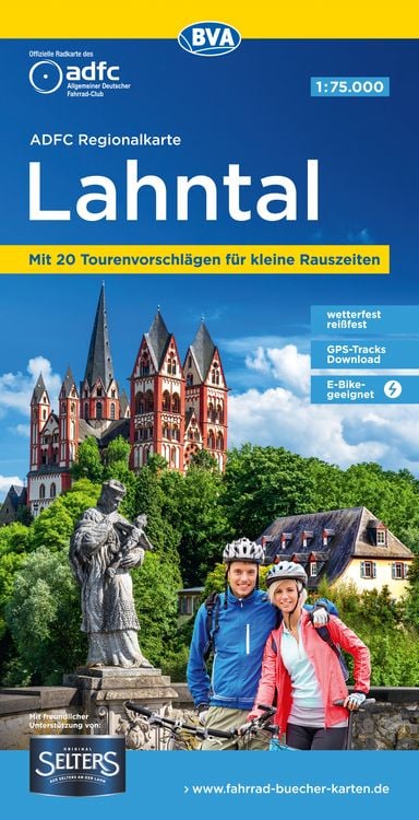 Bild vom Artikel ADFC-Regionalkarte Lahntal, 1:75.000, mit Tagestourenvorschlägen, reiß- und wetterfest, E-Bike-geeignet, mit Knotenpunkten, GPS-Tracks Download vom Autor Allgemeiner Deutscher Fahrrad-Club e.V. (ADFC)