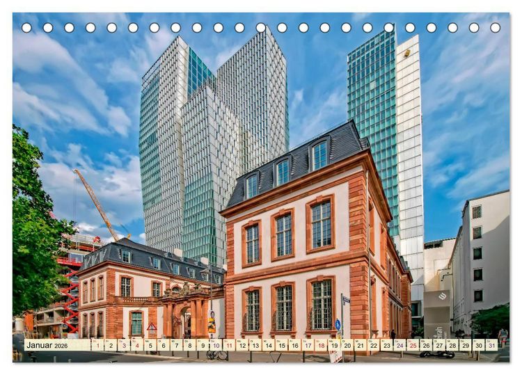 Produktbild: Frankfurt - meine Stadt mit viel Herz (Tischkalender 2026 DIN A5 quer), CALVENDO Monatskalender