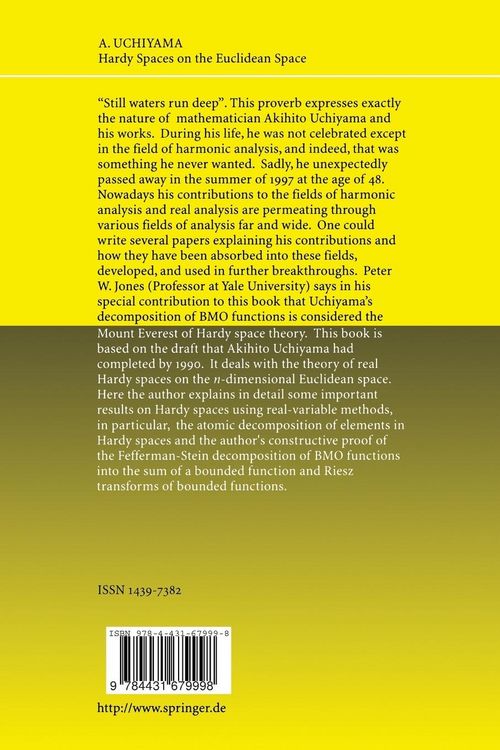 Produktbild: Hardy Spaces on the Euclidean Space