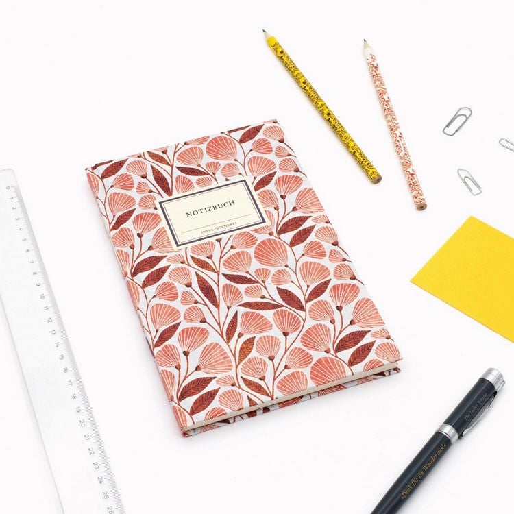 Produktbild: Notizbuch Insel-B&uuml;cherei &raquo;Roter Ginkgo&laquo;