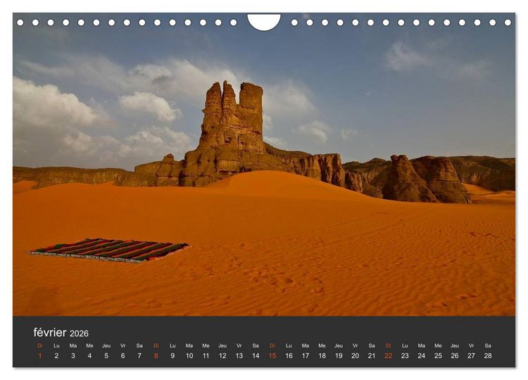 Produktbild: LE SAHARA L'Alg&eacute;rie du Sud (Calendrier mural 2026 DIN A4 vertical), CALVENDO calendrier mensuel