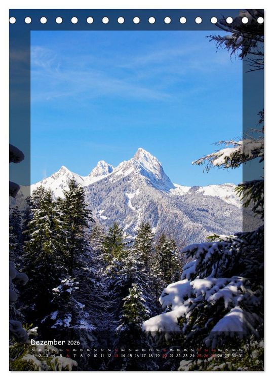Produktbild: Bergwelten Wandkalender (Tischkalender 2026 DIN A5 hoch), CALVENDO Monatskalender