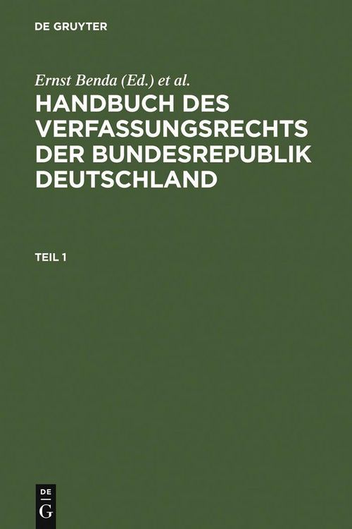 Produktbild: Handbuch des Verfassungsrechts der Bundesrepublik Deutschland