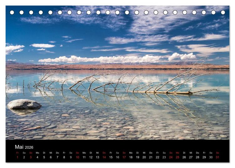 Produktbild: Neuseeland - Paradies am anderen Ende der Welt (Tischkalender 2026 DIN A5 quer), CALVENDO Monatskalender
