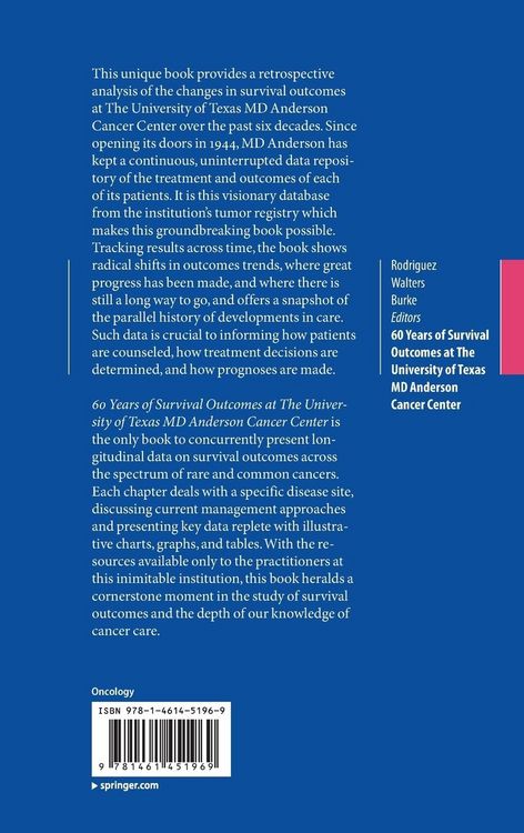 Produktbild: 60 Years of Survival Outcomes at The University of Texas MD Anderson Cancer Center