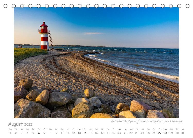 Produktbild: Die Nordseek&uuml;ste J&uuml;tlands - Leuchtt&uuml;rme und Mee(h)r (Tischkalender 2022 DIN A5 quer)