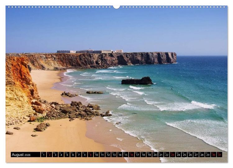 Produktbild: Algarve - The most beautiful European coast (High Quality Premium Wall Calendar 2026 DIN A2 landscape),CALVENDO 12 Month Wall Calendar