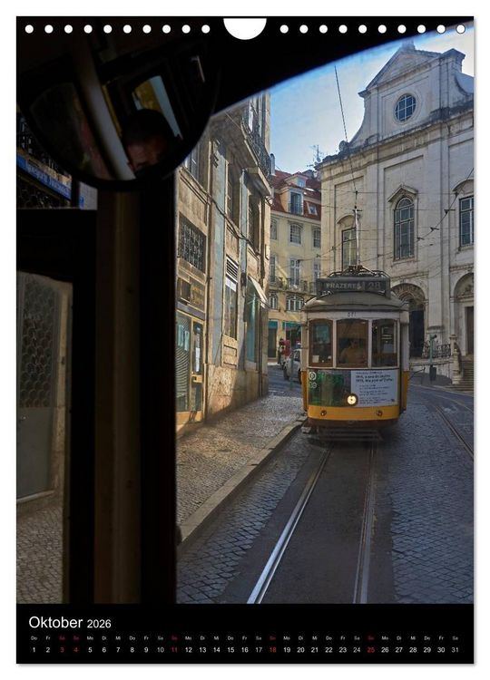 Produktbild: Lissabons Stra&szlig;enbahnen (Wandkalender 2026 DIN A4 hoch), CALVENDO Monatskalender
