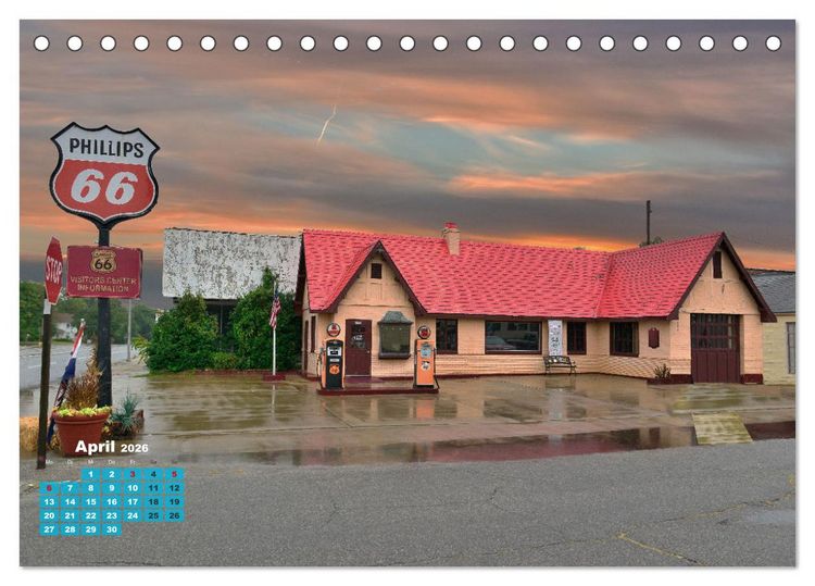 Produktbild: Historic Route 66 - National Scenic Byway (Tischkalender 2026 DIN A5 quer), CALVENDO Monatskalender