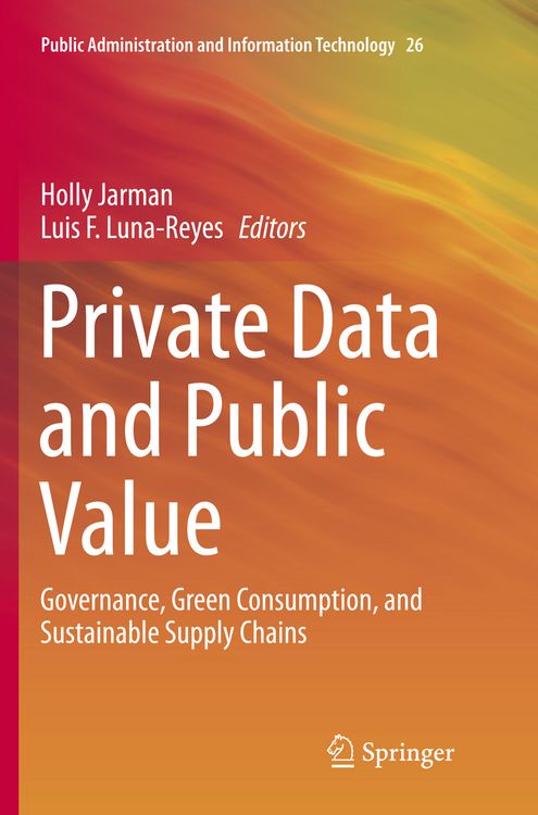 Produktbild: Private Data and Public Value