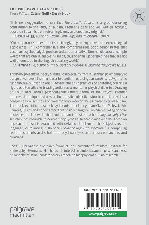 Produktbild: The Autistic Subject