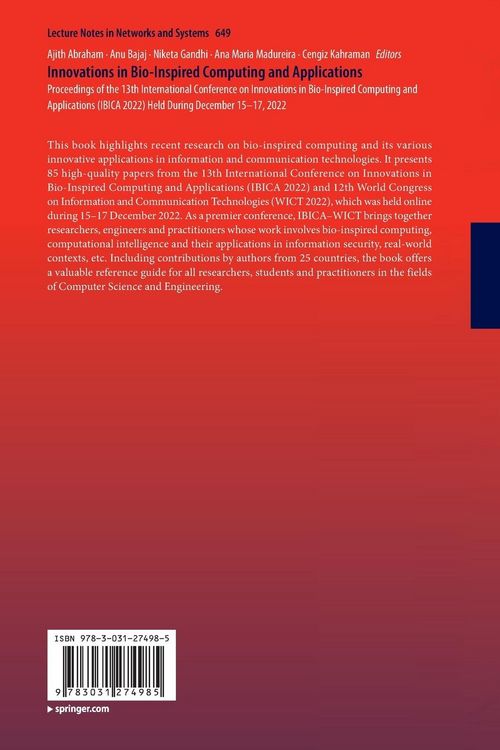 Produktbild: Innovations in Bio-Inspired Computing and Applications