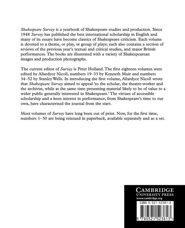 Produktbild: Shakespeare Survey