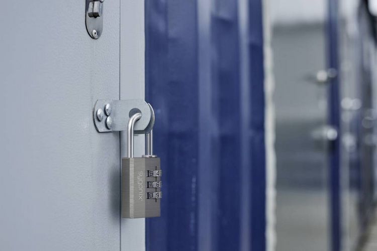 Produktbild: Sygonix SY-6932310 Vorh&auml;ngeschloss 30mm 3-Digit Titan-Grau Zahlenschloss