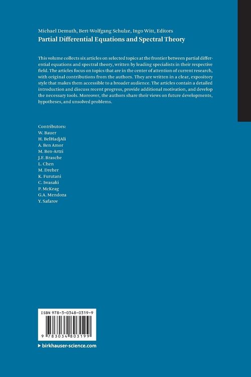 Produktbild: Partial Differential Equations and Spectral Theory