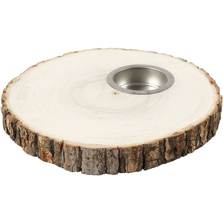 Produktbild: Creativ Company Teelichthalter, Holz, D 14-16 cm, Dicke 19 mm, 1 Stk
